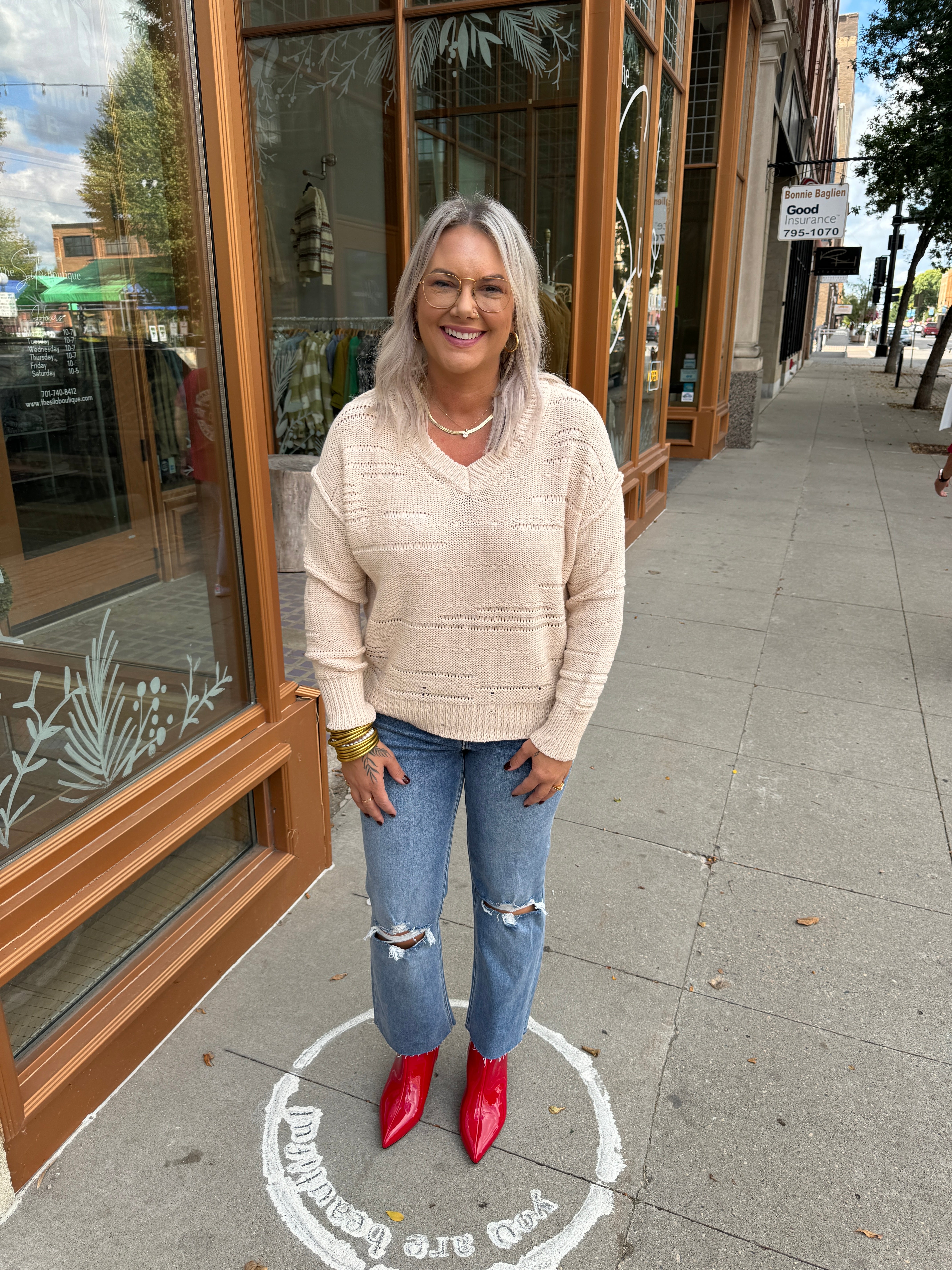 Vervet Feasibly Clean Cut Crop Flare Jeans-Jeans-lovervet-The Silo Boutique, Women's Fashion Boutique Located in Warren and Grand Forks North Dakota