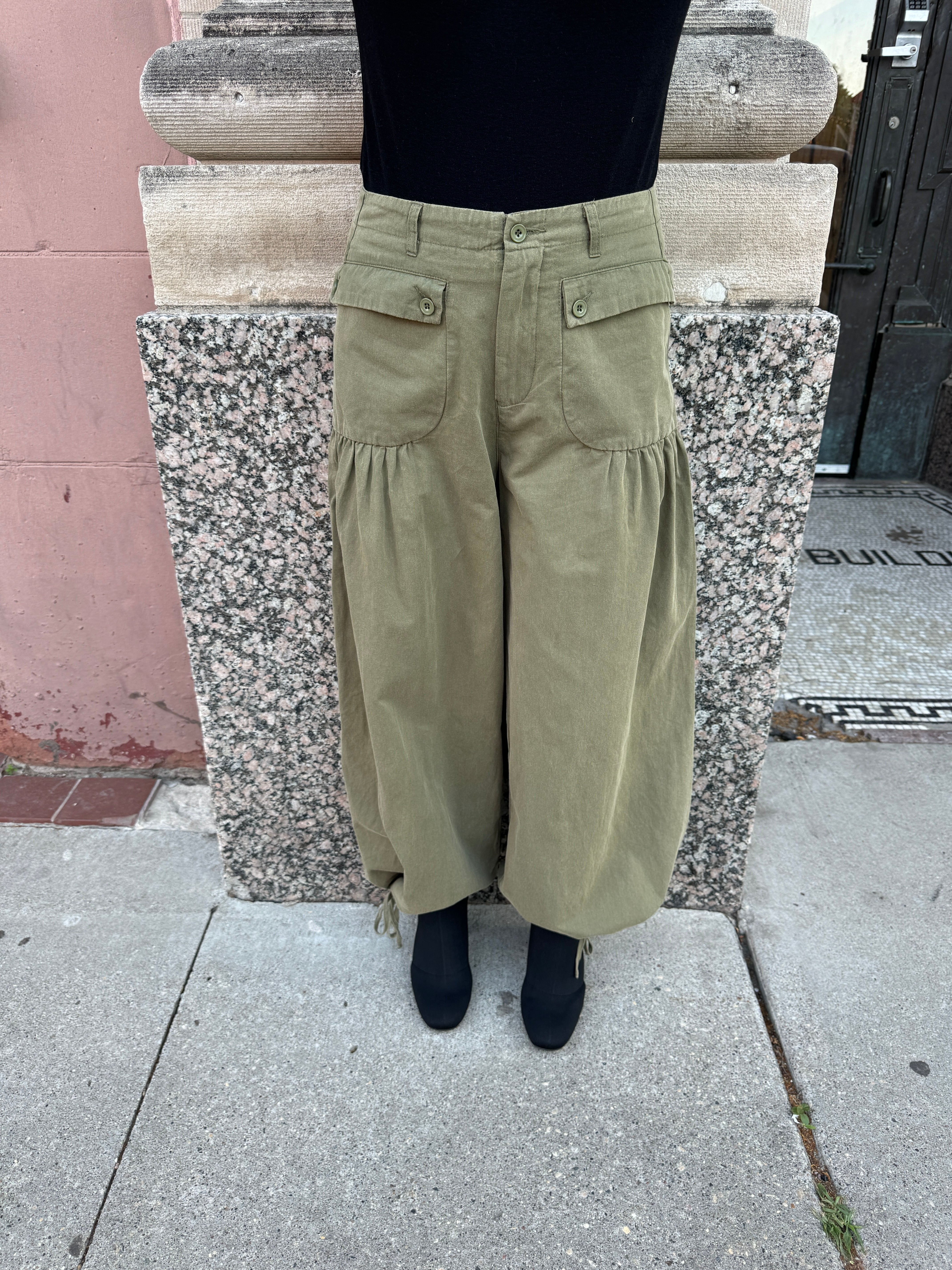 Olive Balloon Pants-Pants-entro-The Silo Boutique, Women's Fashion Boutique Located in Warren and Grand Forks North Dakota