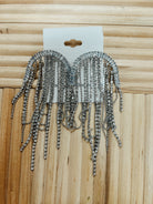 Pave Arch Chain Earrings-earrings-Fame-The Silo Boutique, Women's Fashion Boutique Located in Warren and Grand Forks North Dakota