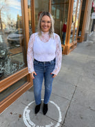 Jade White Lace Top-Long Sleeve Tops-jade-The Silo Boutique, Women's Fashion Boutique Located in Warren and Grand Forks North Dakota