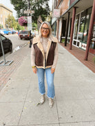 Rebel Brown Vest-Vests-entro-The Silo Boutique, Women's Fashion Boutique Located in Warren and Grand Forks North Dakota