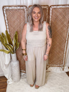 Shell Crochet Jumpsuit-Jumpsuits & Rompers-wishlist-The Silo Boutique, Women's Fashion Boutique Located in Warren and Grand Forks North Dakota