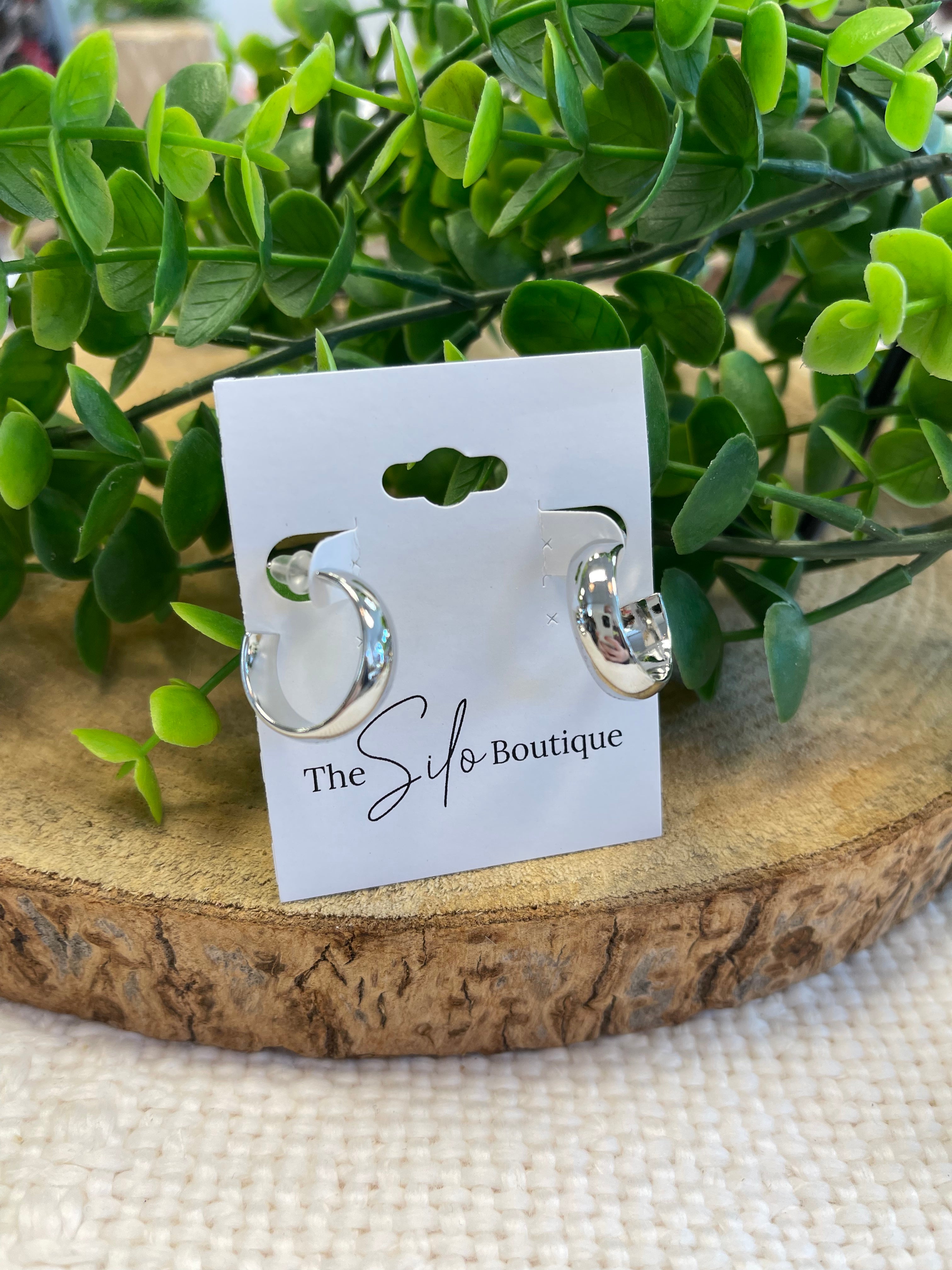 Mini Fame Hoop Earrings-Earrings-Fame-The Silo Boutique, Women's Fashion Boutique Located in Warren and Grand Forks North Dakota