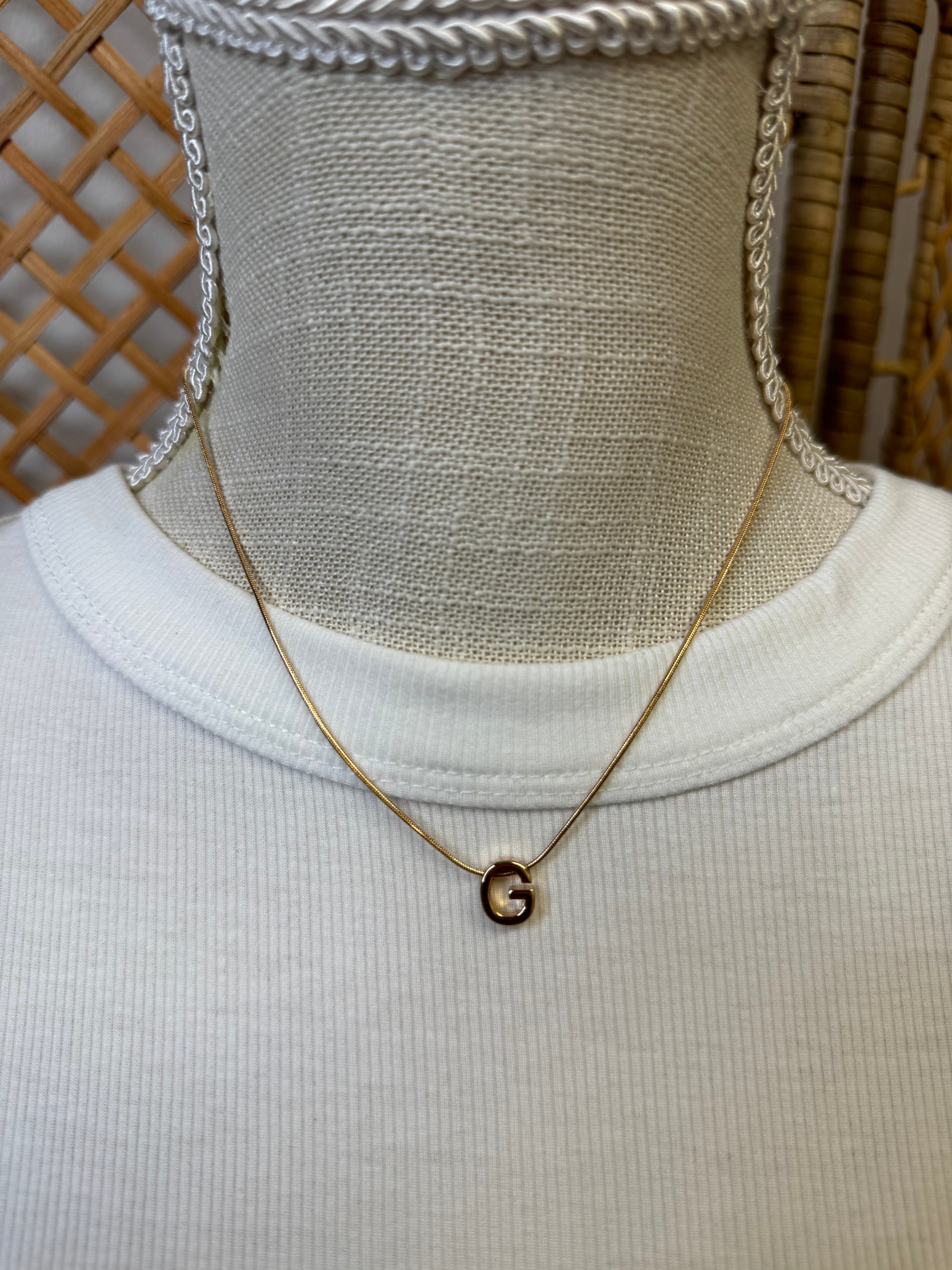 Delicate Initial Necklace-Necklaces-Fame-The Silo Boutique, Women's Fashion Boutique Located in Warren and Grand Forks North Dakota