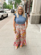 Floral Boho Wide Leg Pants-Pants-gigio-The Silo Boutique, Women's Fashion Boutique Located in Warren and Grand Forks North Dakota