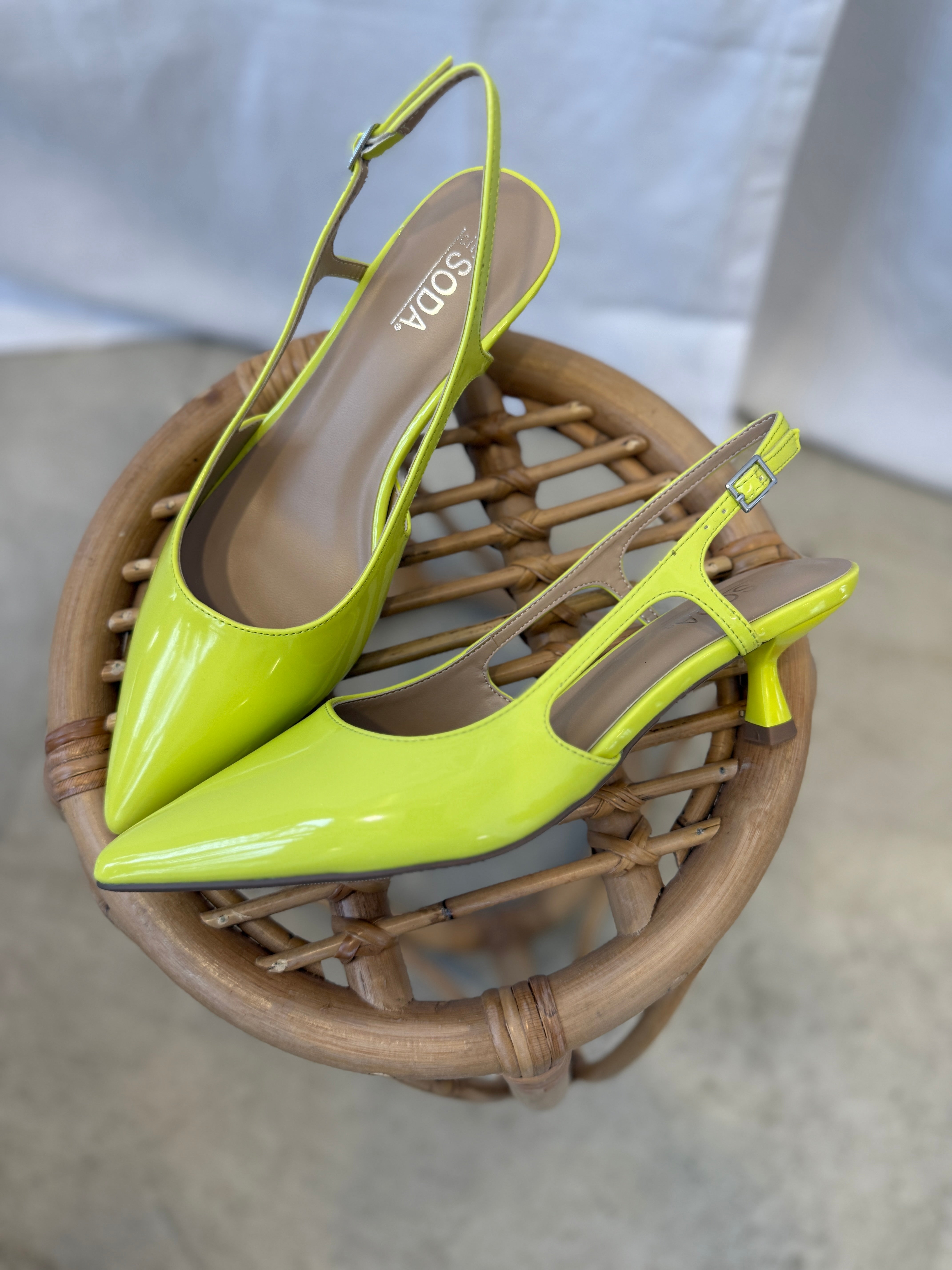 Soda Bell Yellow Kitten Heel-Heels-soda-The Silo Boutique, Women's Fashion Boutique Located in Warren and Grand Forks North Dakota