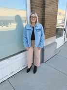 Risen Medium Wash Relaxed Vintage Denim Jacket-Coats & Jackets-risen-The Silo Boutique, Women's Fashion Boutique Located in Warren and Grand Forks North Dakota