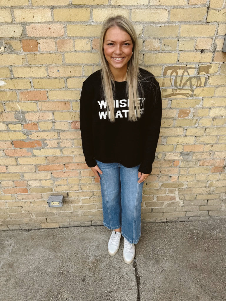 Black Whiskey Weather Sweater-Sweaters-panaache-The Silo Boutique, Women's Fashion Boutique Located in Warren and Grand Forks North Dakota