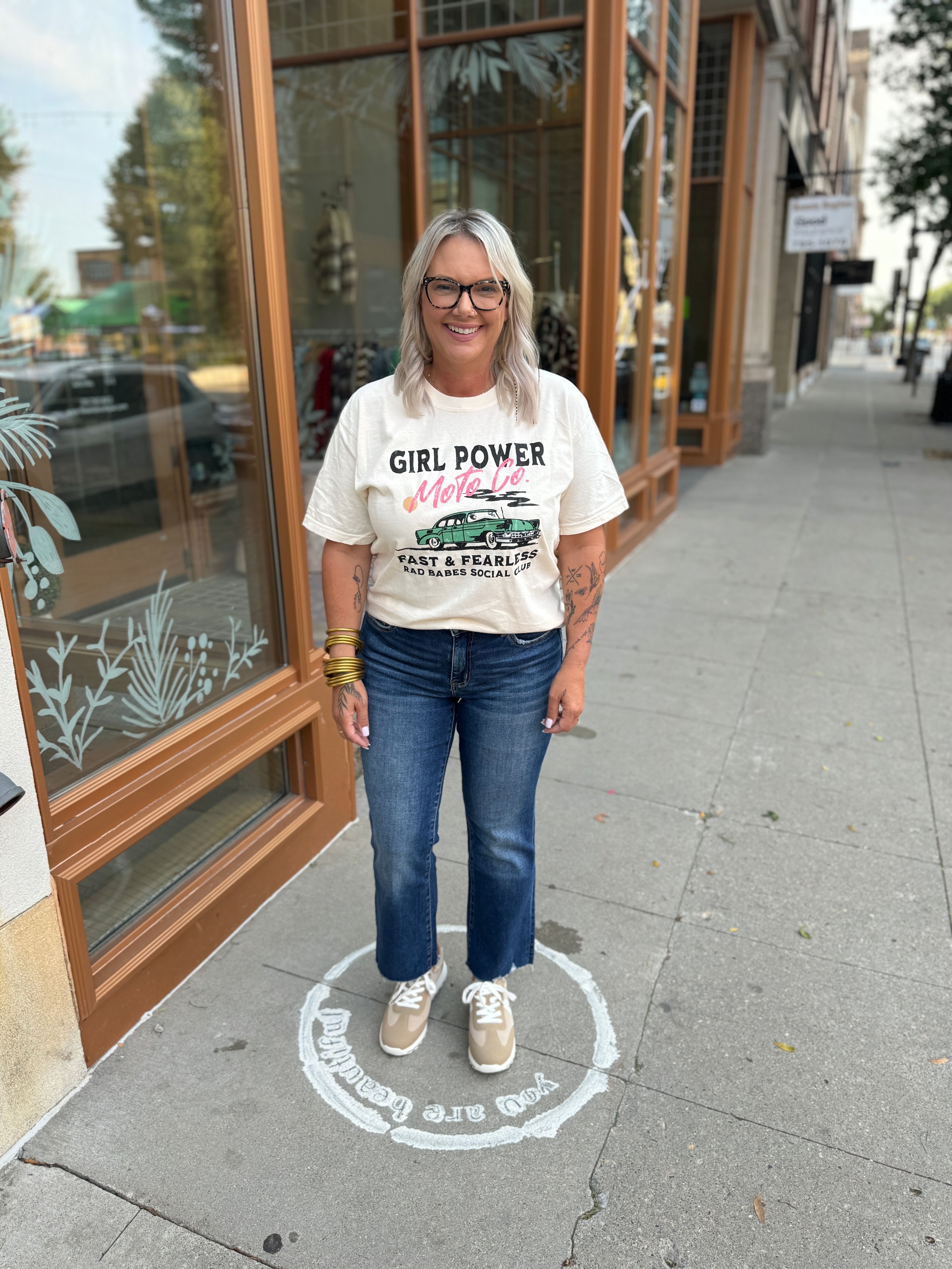 Girl Power Moto Co Graphic Tee-Graphic Tees-lucy + co-The Silo Boutique, Women's Fashion Boutique Located in Warren and Grand Forks North Dakota