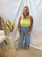 BP Denim Chambray Pants-Pants-blu pepper-The Silo Boutique, Women's Fashion Boutique Located in Warren and Grand Forks North Dakota