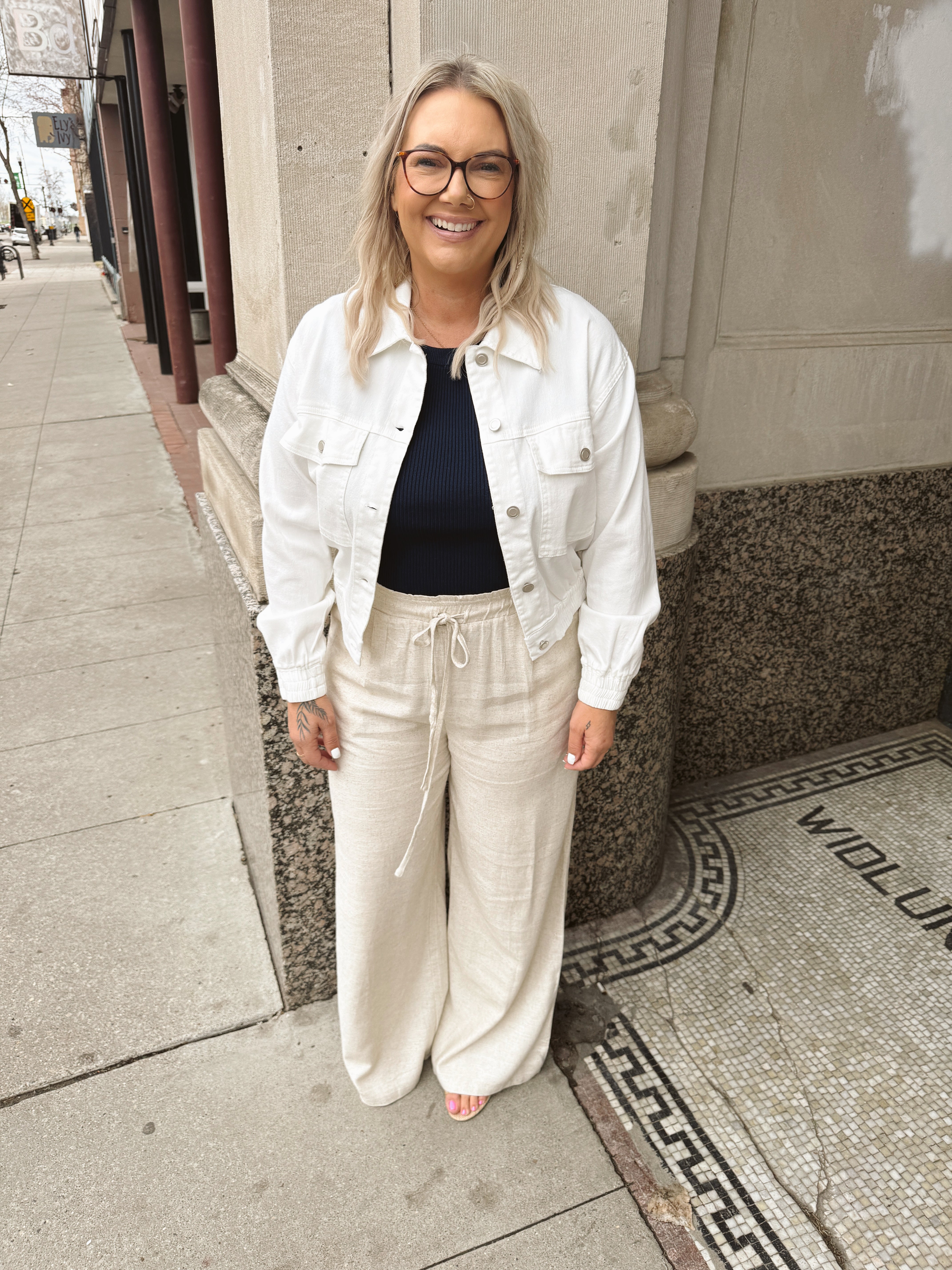 White Skies Denim Jacket-Coats & Jackets-skies are blue-The Silo Boutique, Women's Fashion Boutique Located in Warren and Grand Forks North Dakota