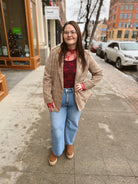 Brown Plaid Blazer-Blazers-and the why-The Silo Boutique, Women's Fashion Boutique Located in Warren and Grand Forks North Dakota