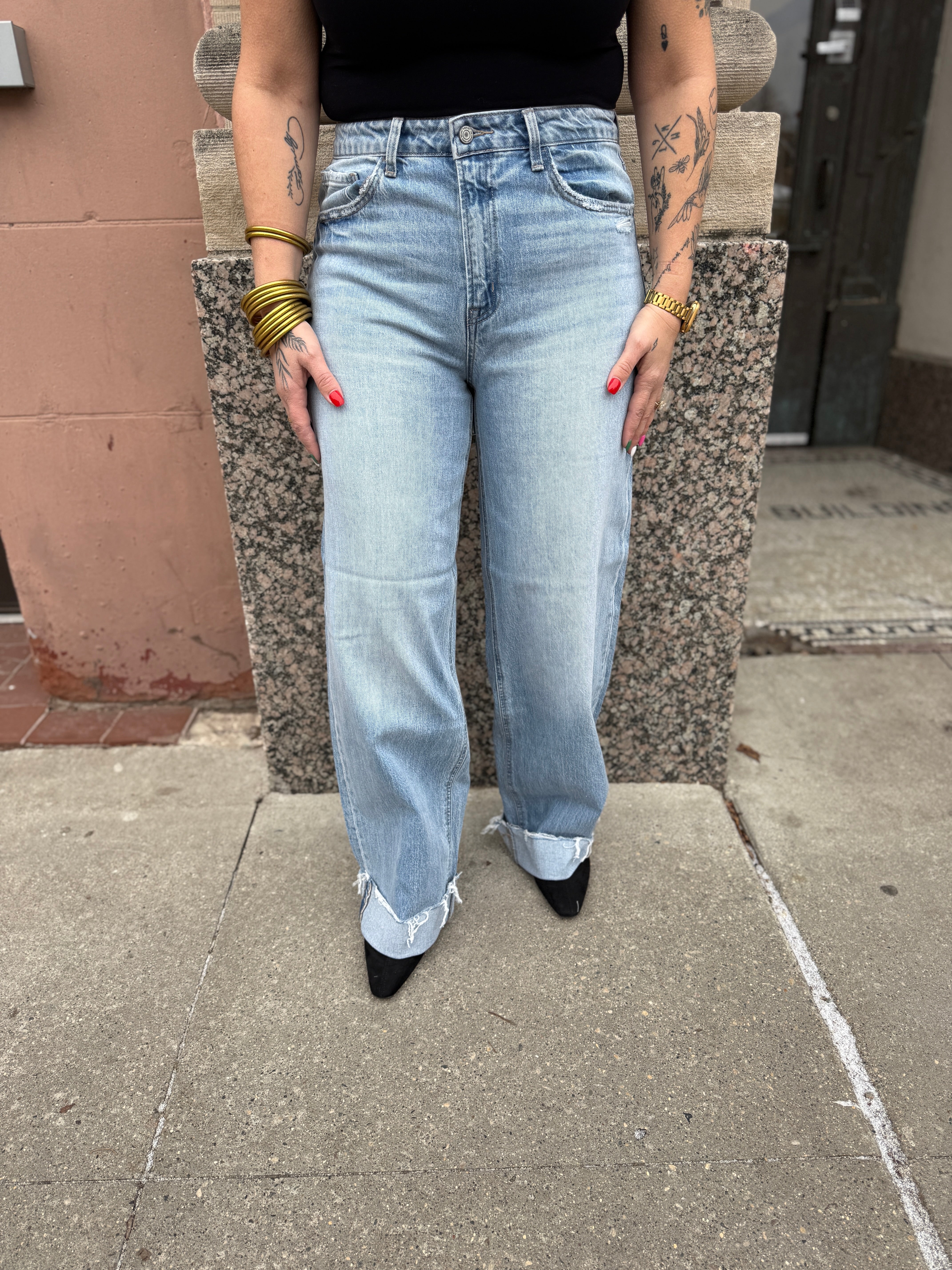 Vervet Jubilant Wide Leg Jeans-Jeans-vervet-The Silo Boutique, Women's Fashion Boutique Located in Warren and Grand Forks North Dakota