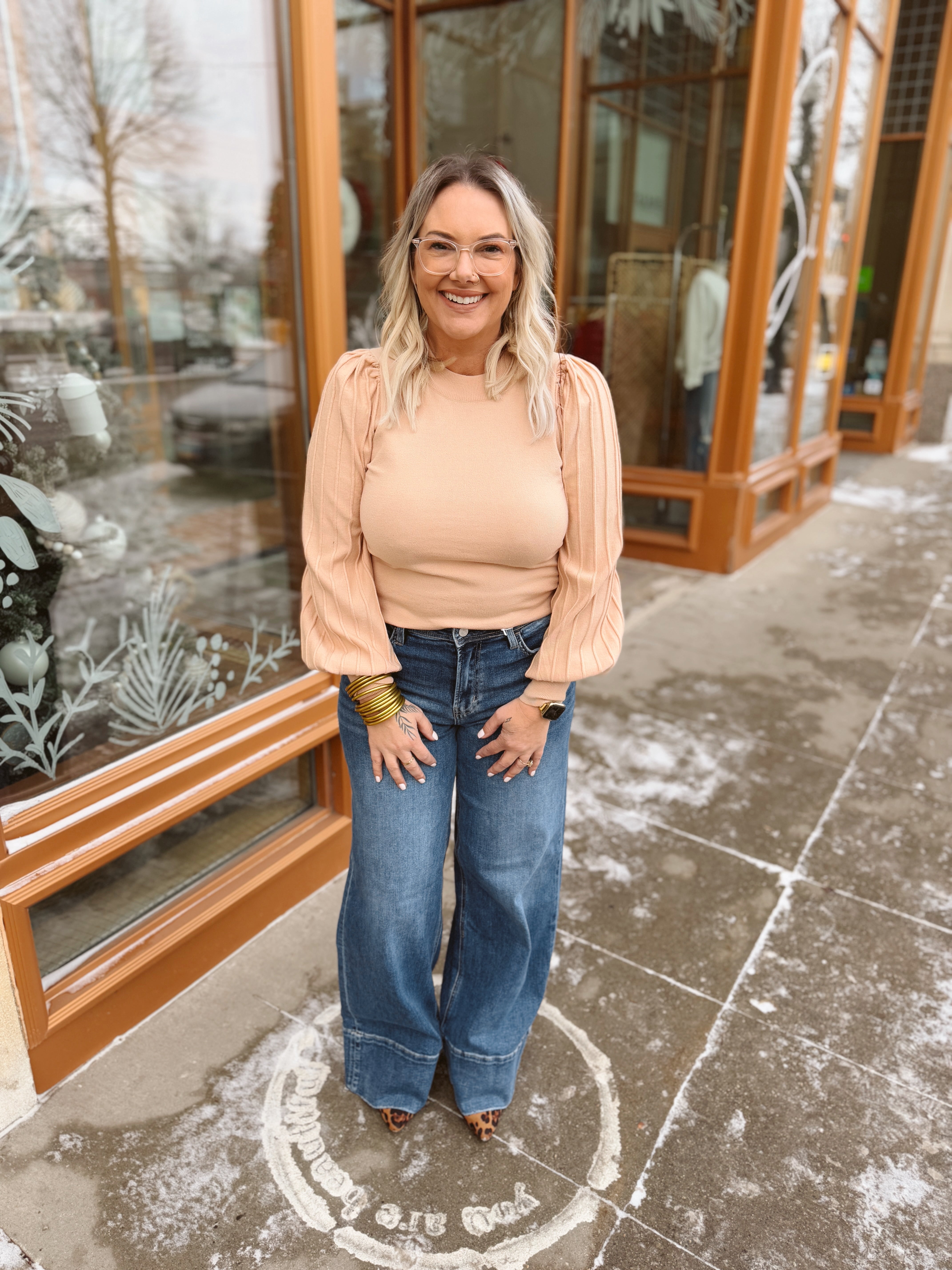 Classic Lightweight Sweater Top - Oat-Sweaters-&merci-The Silo Boutique, Women's Fashion Boutique Located in Warren and Grand Forks North Dakota