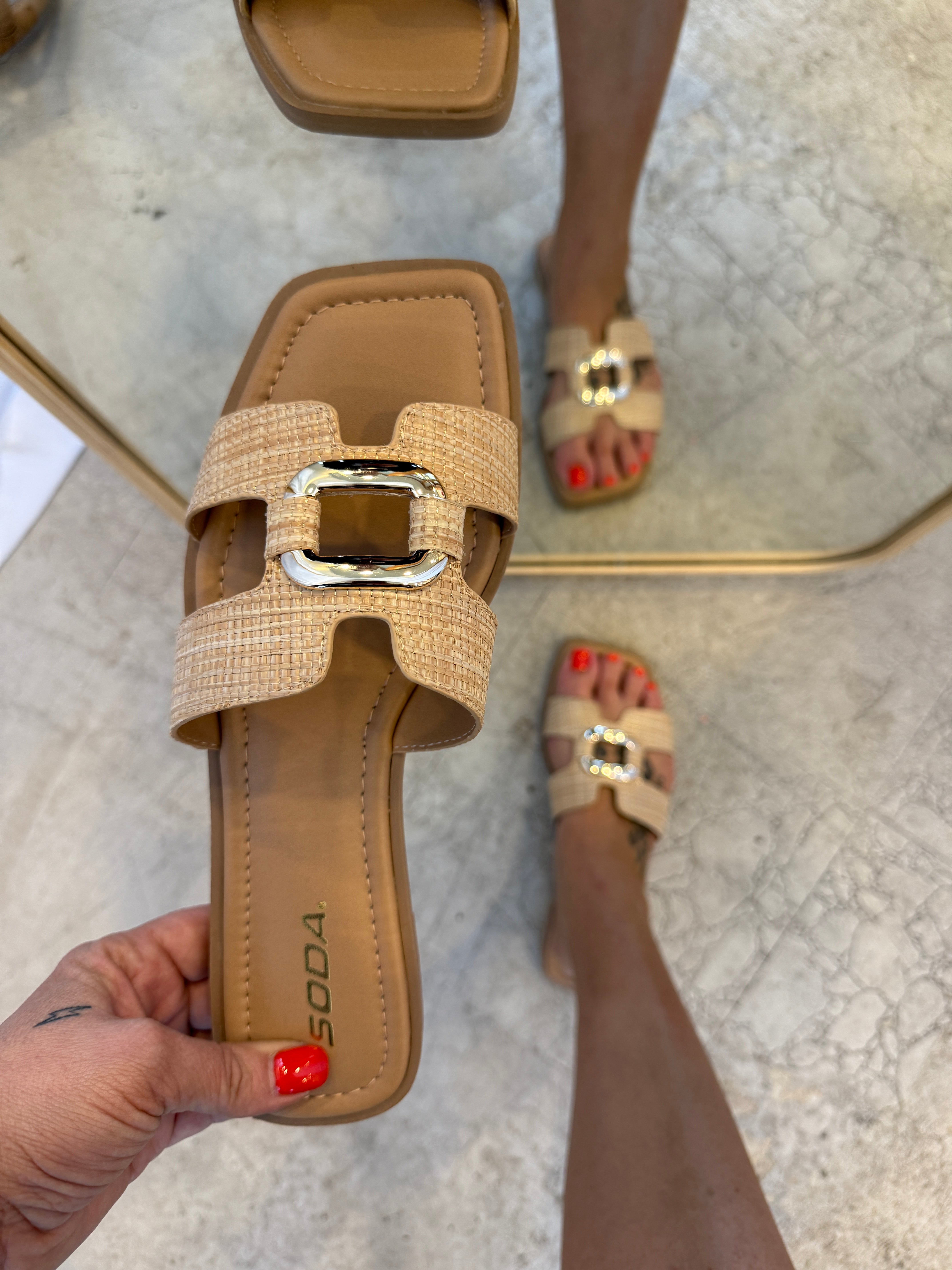 Soda Feng Sandal-Sandals-soda-The Silo Boutique, Women's Fashion Boutique Located in Warren and Grand Forks North Dakota