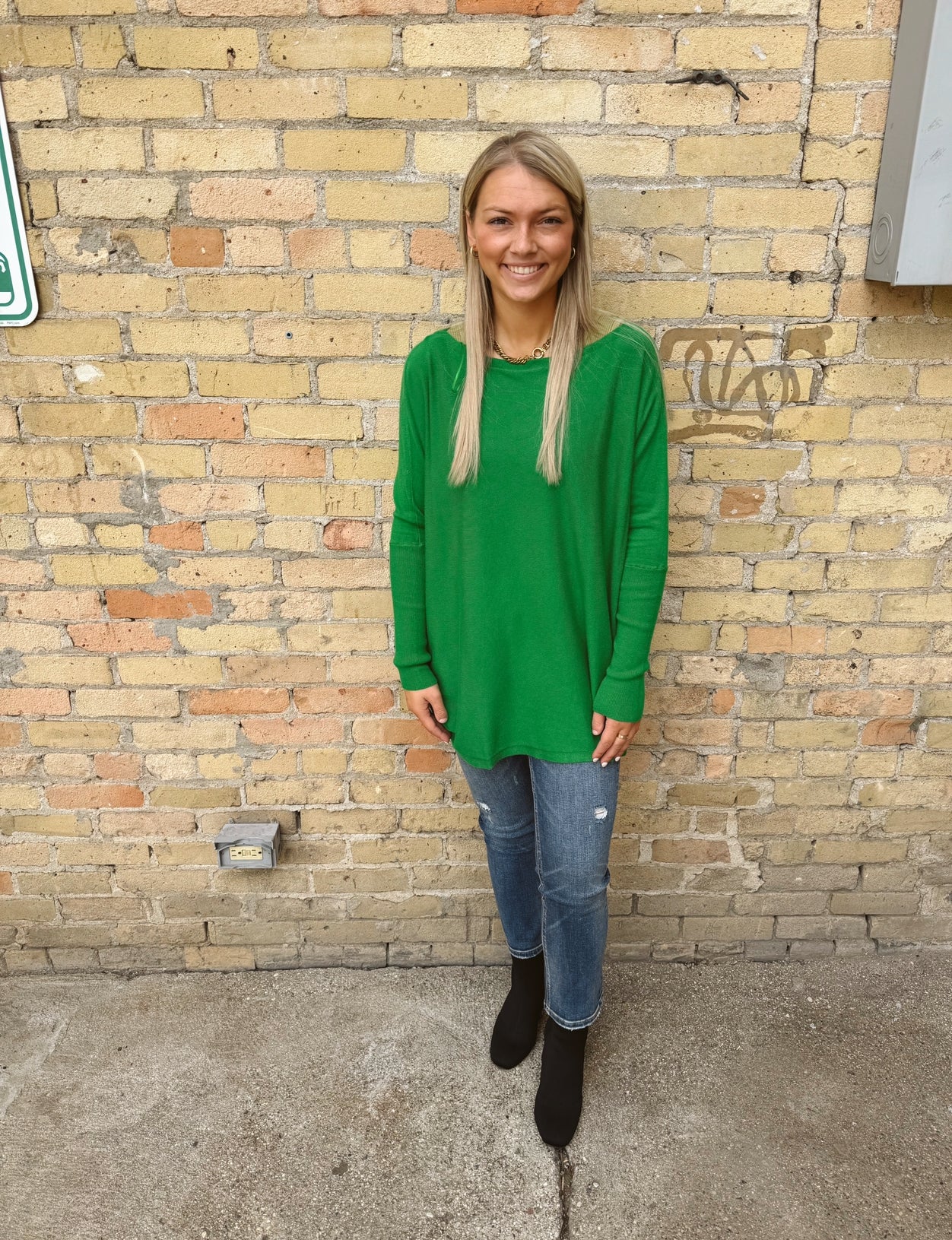 Super Soft Tunic Top-Green-Long Sleeve Tops-bluivy-The Silo Boutique, Women's Fashion Boutique Located in Warren and Grand Forks North Dakota