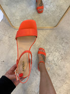 Soda Episode Orange Sandal-Sandals-soda-The Silo Boutique, Women's Fashion Boutique Located in Warren and Grand Forks North Dakota