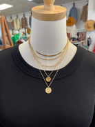 Coin Layered Necklace-Necklaces-Fame-The Silo Boutique, Women's Fashion Boutique Located in Warren and Grand Forks North Dakota