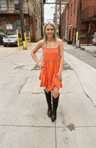 Apple Red Embroidery Dress-Dresses-pol-The Silo Boutique, Women's Fashion Boutique Located in Warren and Grand Forks North Dakota