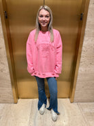 Pink Not Athletic Social Club Sweatshirt-Sweatshirts-gilli-The Silo Boutique, Women's Fashion Boutique Located in Warren and Grand Forks North Dakota