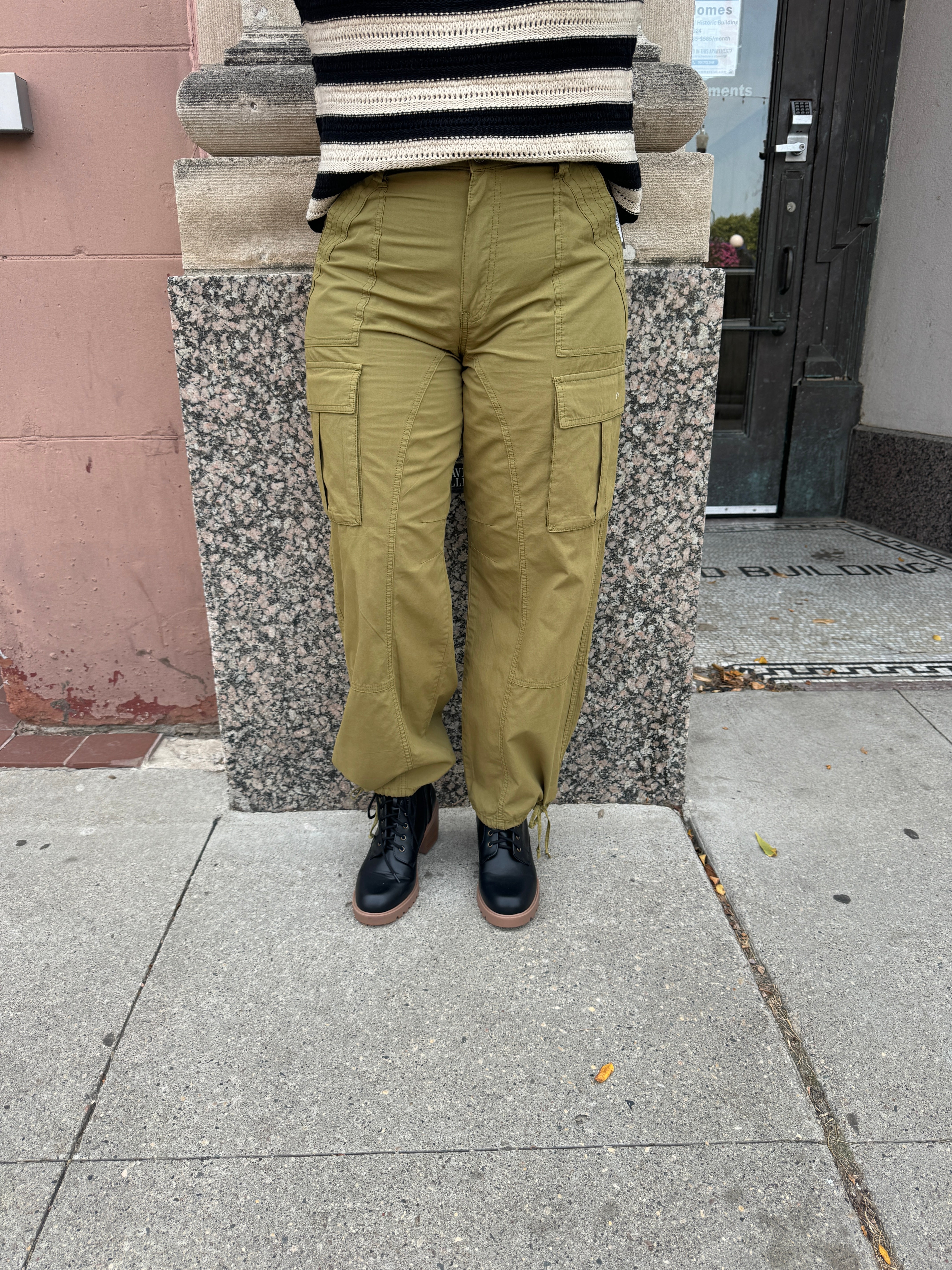 Kut From the Kloth Erika Olive Utility Pants-Jeans-Kut-The Silo Boutique, Women's Fashion Boutique Located in Warren and Grand Forks North Dakota