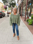 Free and Cozy Sweater-Olive-Sweaters-hyfve-The Silo Boutique, Women's Fashion Boutique Located in Warren and Grand Forks North Dakota