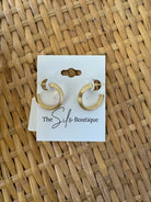 Gold Medium Coil Earrings-earrings-Dallas Market-The Silo Boutique, Women's Fashion Boutique Located in Warren and Grand Forks North Dakota