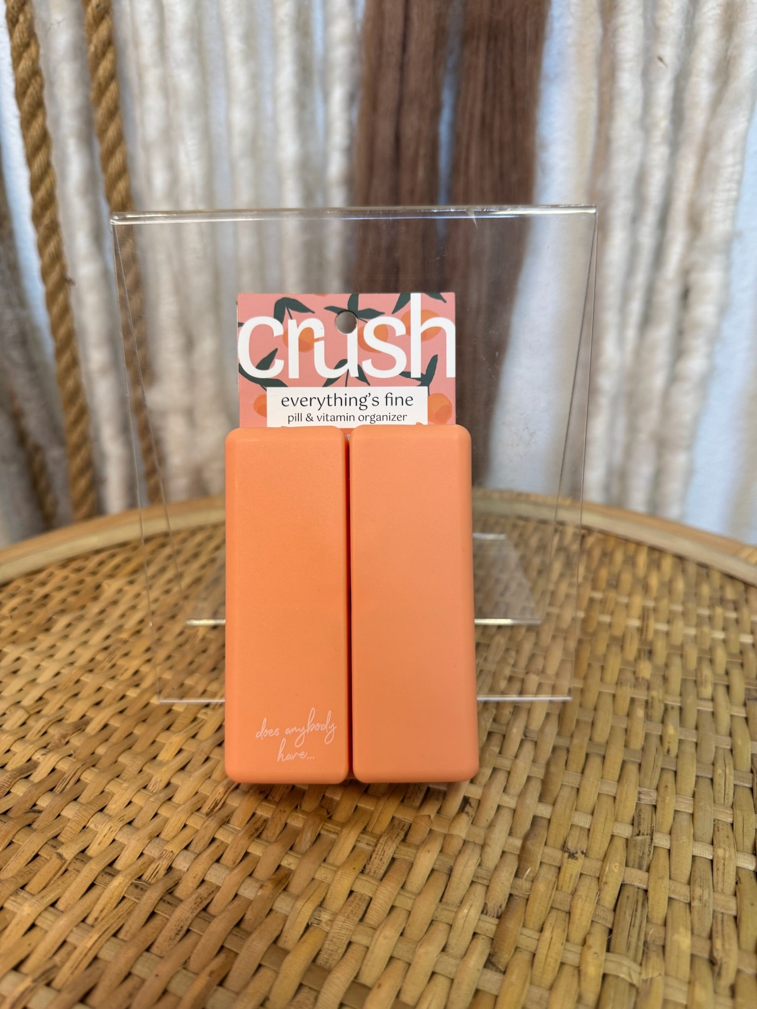 Crush Everything's Fine Pill & Vitamin Case-Pill Organizer-dm-The Silo Boutique, Women's Fashion Boutique Located in Warren and Grand Forks North Dakota