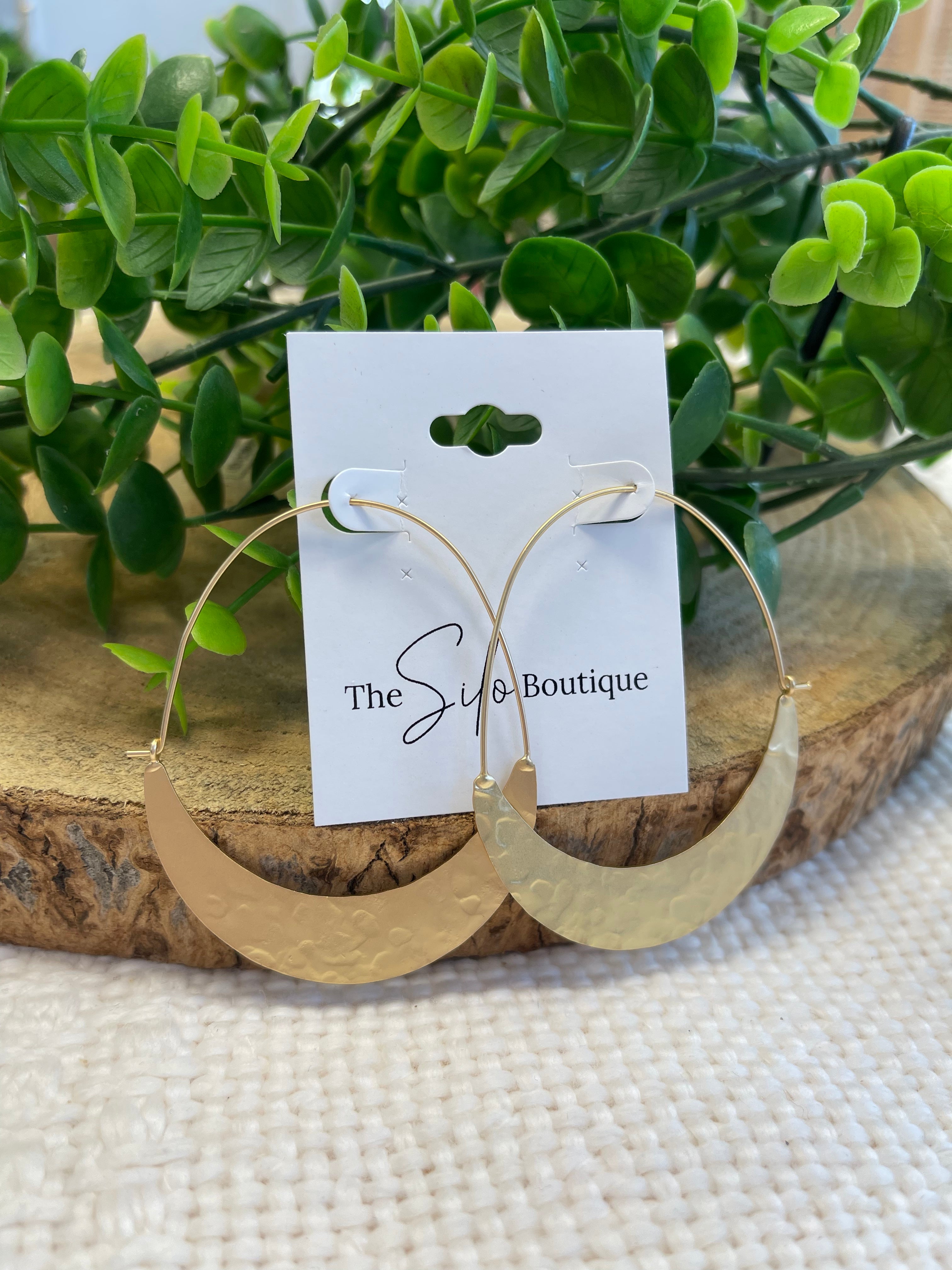 Semi circle hoop earrings store