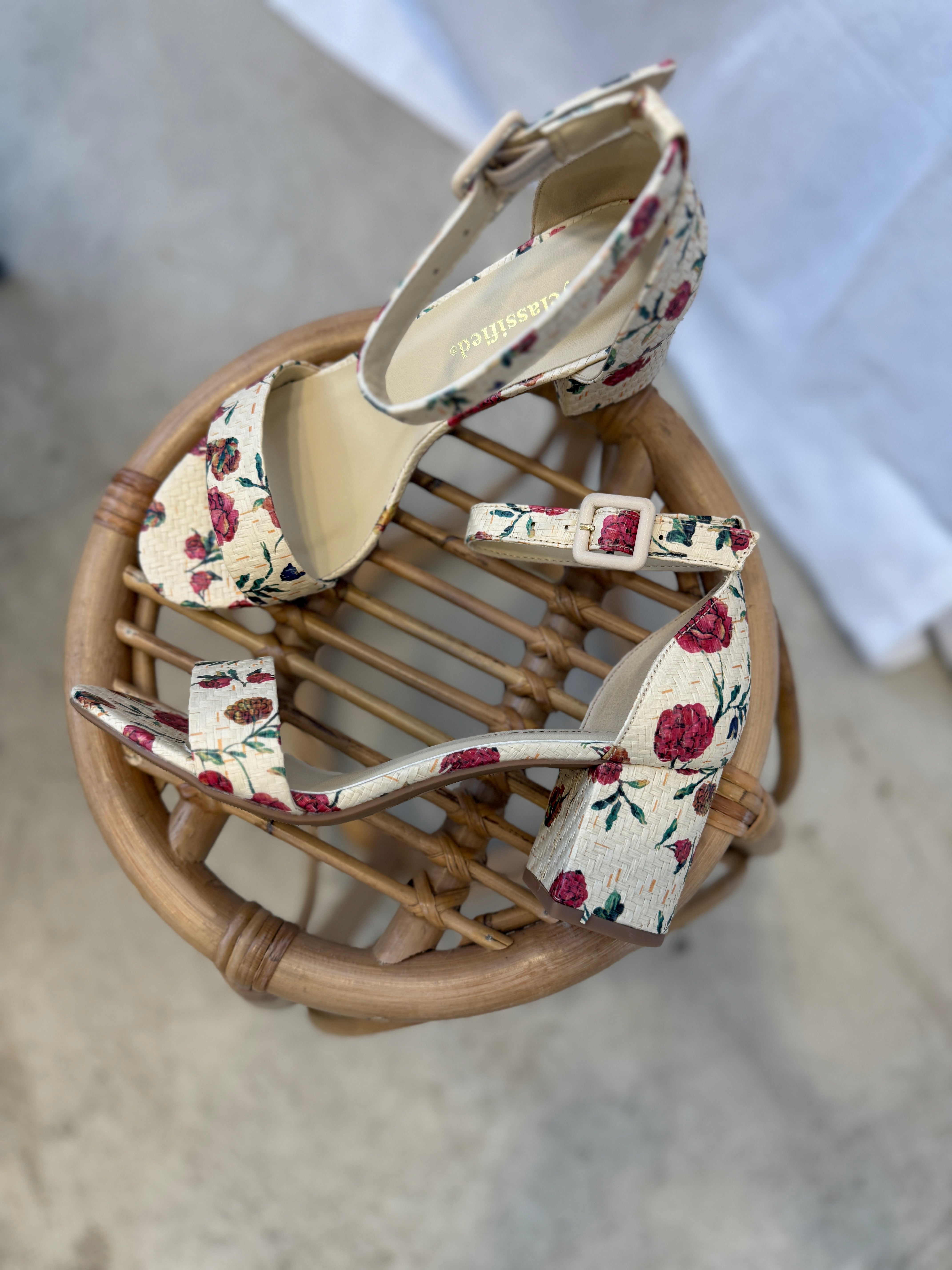 Soda Cake Floral Sandal-Sandals-soda-The Silo Boutique, Women's Fashion Boutique Located in Warren and Grand Forks North Dakota