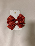 Glitter Bow Clips-Hair Accessories-fashion city-The Silo Boutique, Women's Fashion Boutique Located in Warren and Grand Forks North Dakota