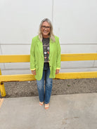 Kit Green Blazer-Blazers-davi-The Silo Boutique, Women's Fashion Boutique Located in Warren and Grand Forks North Dakota