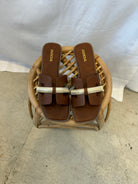 Soda Lefty Brown Sandal-Sandals-soda-The Silo Boutique, Women's Fashion Boutique Located in Warren and Grand Forks North Dakota