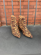 Bamboo Mode Leopard Bootie-Boots-bamboo-The Silo Boutique, Women's Fashion Boutique Located in Warren and Grand Forks North Dakota