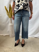 Judy Blue Magic Destroy Hem Crop Jeans-Jeans-judy blue-The Silo Boutique, Women's Fashion Boutique Located in Warren and Grand Forks North Dakota