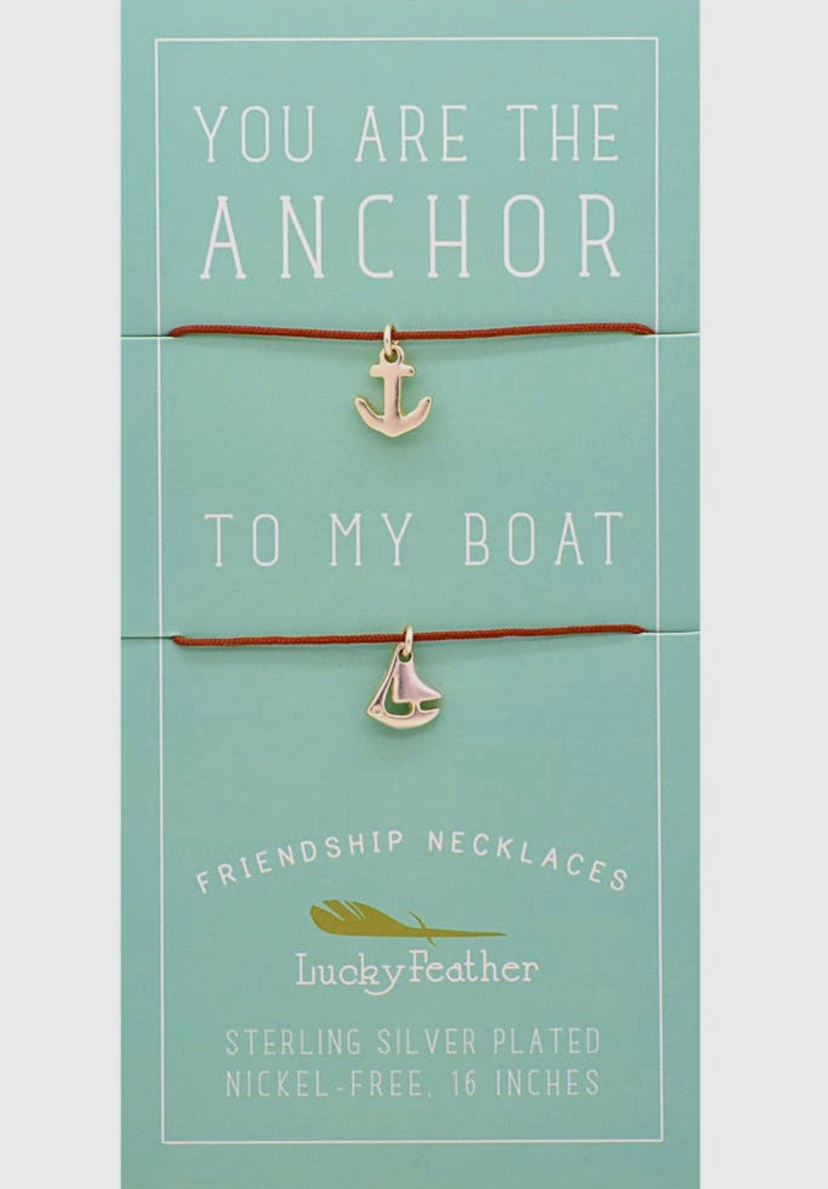 Friendship Necklace - Anchor/Boat-Bracelets-lucky feather-The Silo Boutique, Women's Fashion Boutique Located in Warren and Grand Forks North Dakota