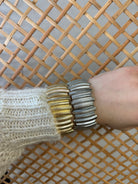 Stretch Wide Bangle Set-Bracelets-Fame-The Silo Boutique, Women's Fashion Boutique Located in Warren and Grand Forks North Dakota