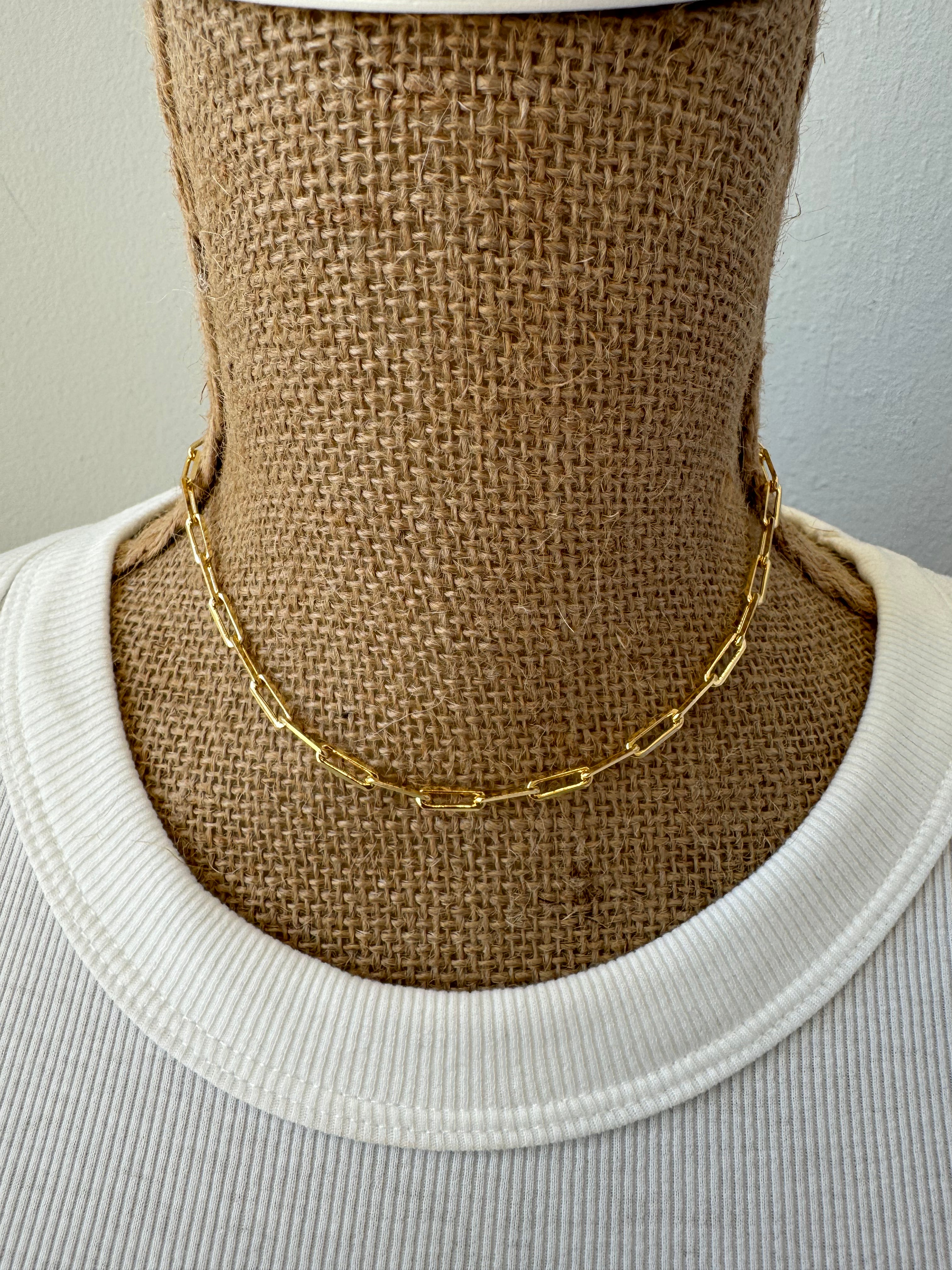 Ada Gold Link Necklace-The Silo Boutique-The Silo Boutique, Women's Fashion Boutique Located in Warren and Grand Forks North Dakota