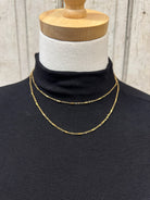 Gold Double Chain Necklace-Necklaces-Fame-The Silo Boutique, Women's Fashion Boutique Located in Warren and Grand Forks North Dakota