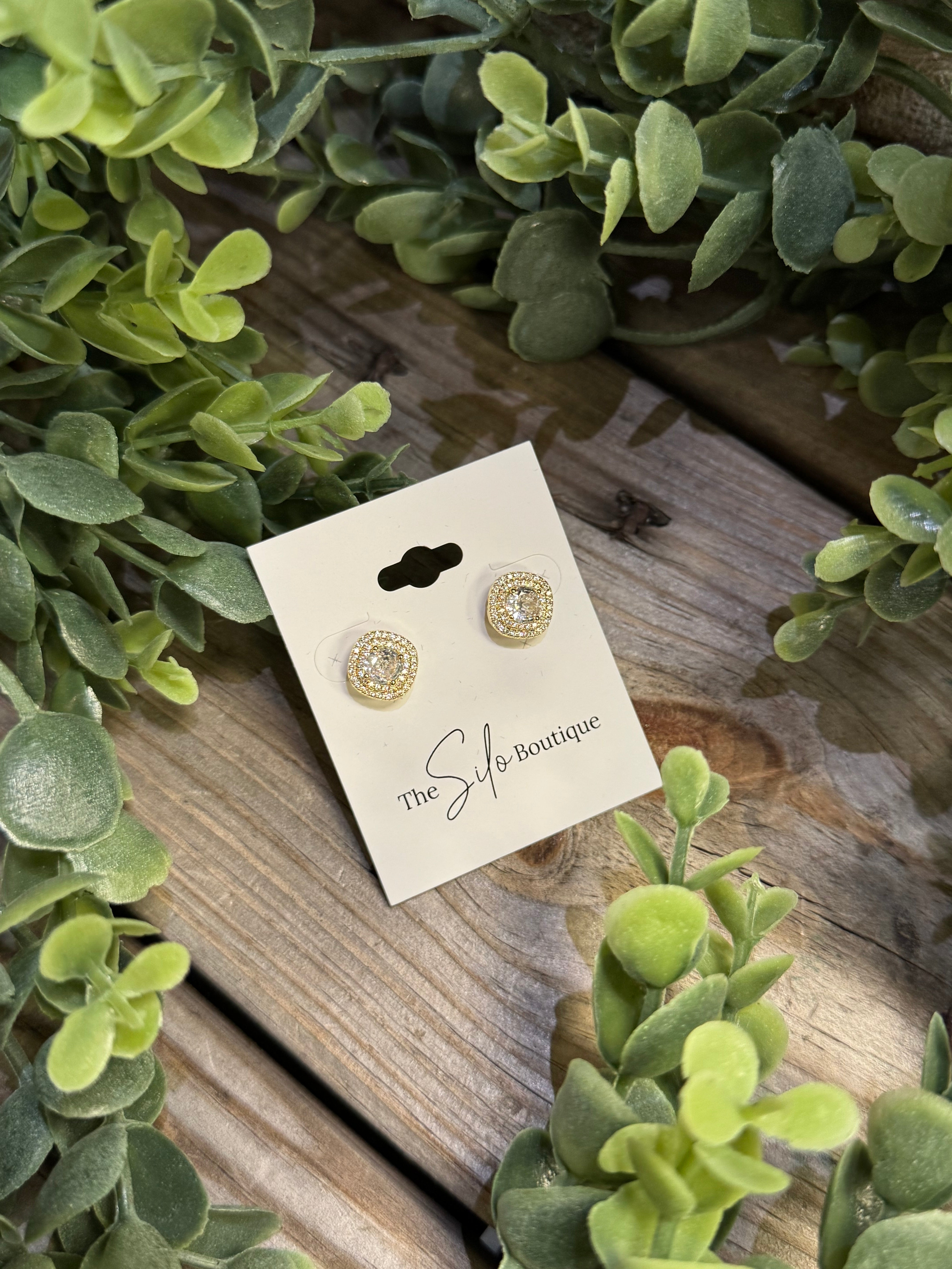 Fame Halo Stud Earrings-Earrings-Fame-The Silo Boutique, Women's Fashion Boutique Located in Warren and Grand Forks North Dakota