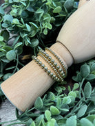 Gold Bead Stretch Bracelet-Bracelets-Fame-The Silo Boutique, Women's Fashion Boutique Located in Warren and Grand Forks North Dakota