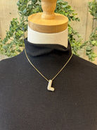 Fame Bubble Initial Necklace-Necklaces-Fame-The Silo Boutique, Women's Fashion Boutique Located in Warren and Grand Forks North Dakota