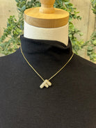 Fame Bubble Initial Necklace-Necklaces-Fame-The Silo Boutique, Women's Fashion Boutique Located in Warren and Grand Forks North Dakota