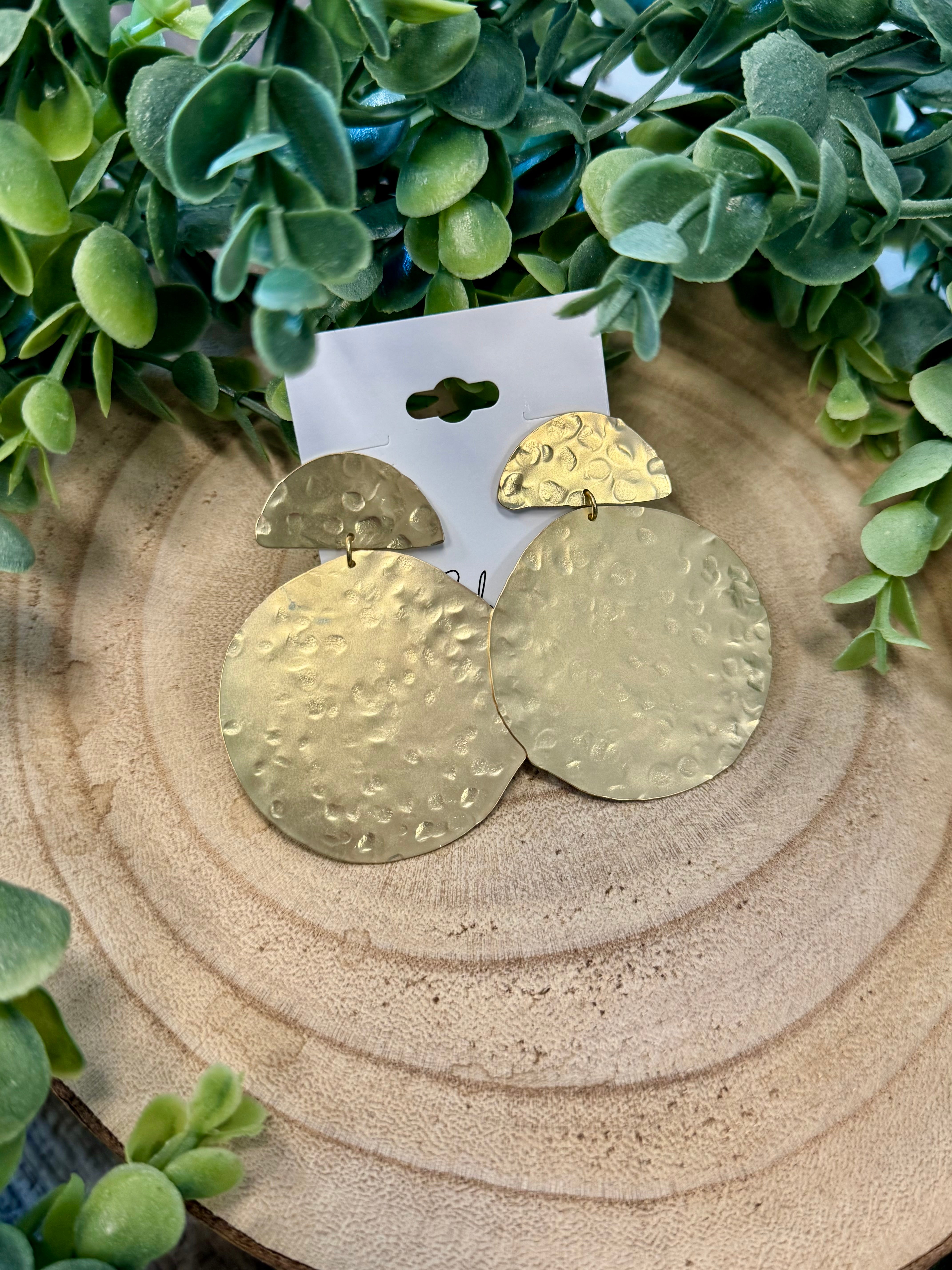 Matte Gold Layered Earrings-Earrings-Fame-The Silo Boutique, Women's Fashion Boutique Located in Warren and Grand Forks North Dakota