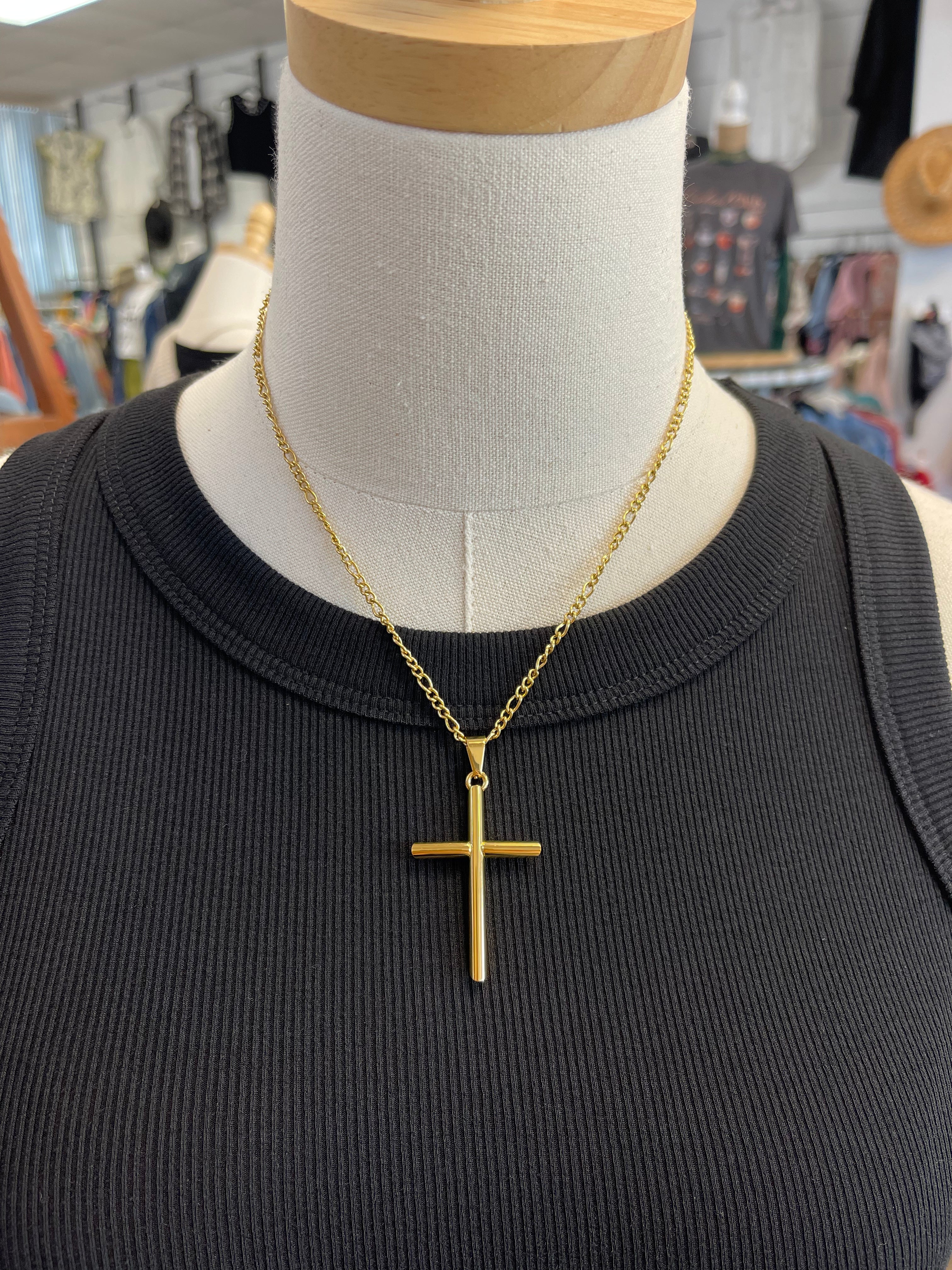 Chandler Sutton Large Cross Necklace-Necklaces-chandler sutton-The Silo Boutique, Women's Fashion Boutique Located in Warren and Grand Forks North Dakota