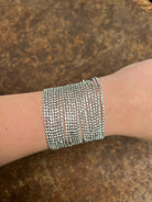 Square Rhinestone Bracelet-Bracelets-Fame-The Silo Boutique, Women's Fashion Boutique Located in Warren and Grand Forks North Dakota