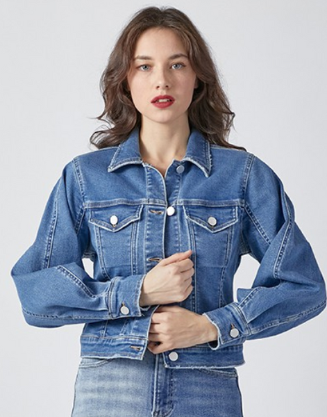 Risen Balloon Sleeve Denim Jacket – The Silo Boutique