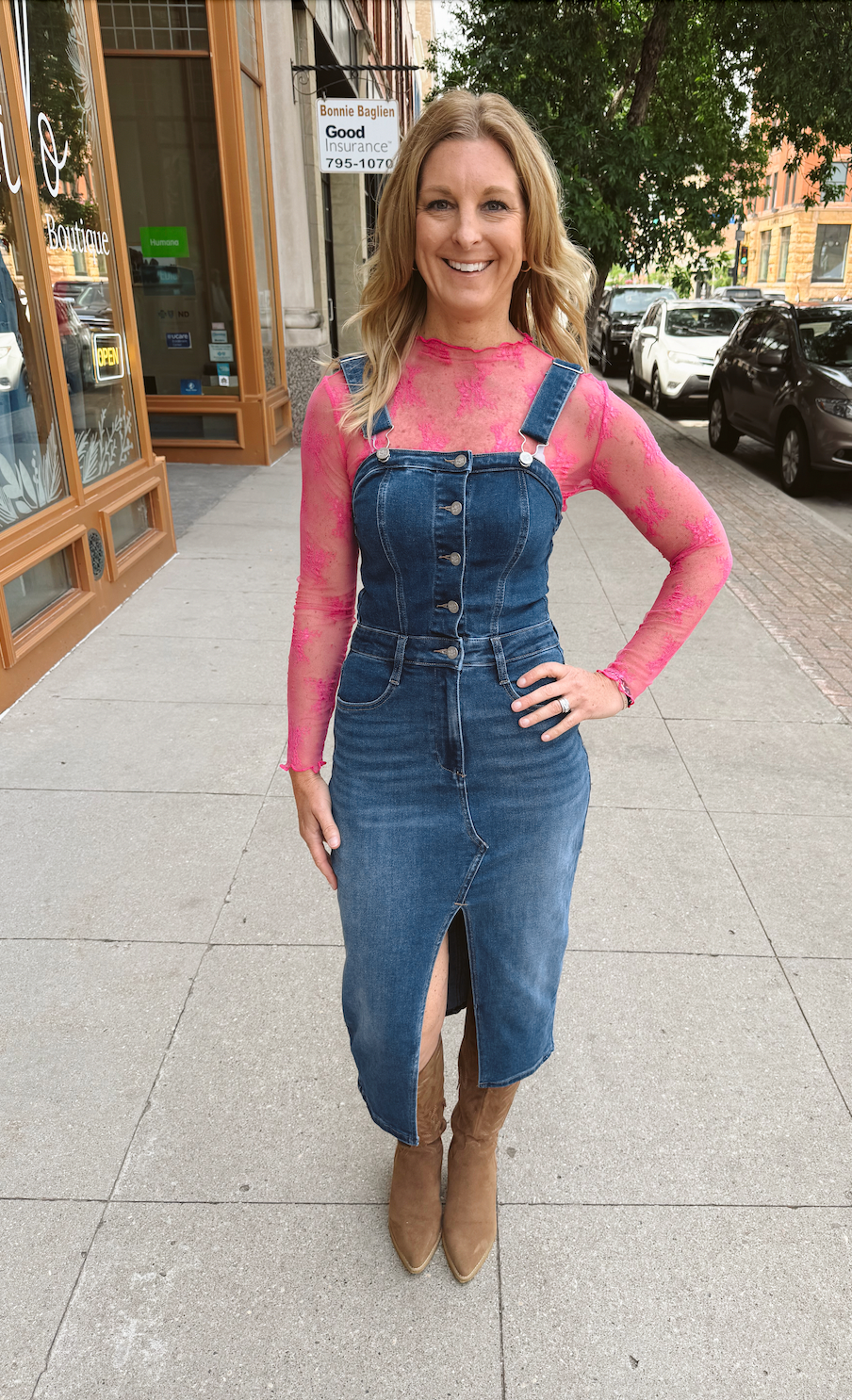 Frankie Overall Denim Dress Online Only Final Sale