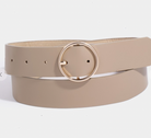 Khaki Circle Belt-Belts-Fame-The Silo Boutique, Women's Fashion Boutique Located in Warren and Grand Forks North Dakota