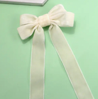 Ivory Velvet Bow-Hair Accessories-wall to wall-The Silo Boutique, Women's Fashion Boutique Located in Warren and Grand Forks North Dakota